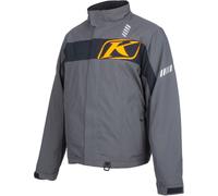 Klim Keweenaw 2025 Chaqueta impermeable para motos de nieve, gris/amarillo, Talla M
