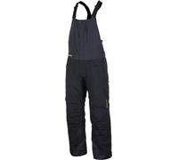 Klim Keweenaw 2025 Pantalones con tirantes impermeables para motos de nieve, negro/gris/amarillo, Talla S
