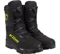 Klim Klutch GTX BOA Botas para motos de nieve, negro/amarillo neón, Talla 9
