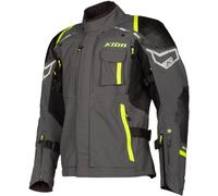Klim Kodiak Chaqueta textil de motocicleta, gris/amarillo, Talla 54