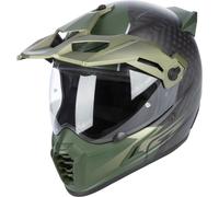 Klim Krios Pro ECE/DOT Echo, casco de aventura S female Mate Carbono/Negro/Verde Oscuro/Verde Claro