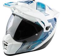 Klim Krios Pro Spectrum Carbon ECE/DOT Casco de Enduro, blanco-azul, tamaño M para Hombres