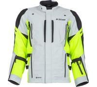 Klim Latitude Rogue Gore-Tex Chaqueta textil para motocicletas, Gris claro/neón, Talla XXL