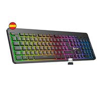 KLIM Light V2 Teclado Inalámbrico Gaming + Nuevo 2023 + Teclado Gaming Ligero, Duradero, Ergonómico, Silencioso + Batería de Larga duración + Teclado Gamer PC Mac PS4 PS5 Xbox One + Negro