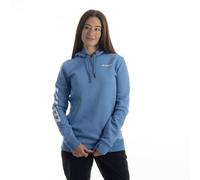 Klim Mariposa Sudadera con capucha larga para mujer, blanco-azul, tamaño S