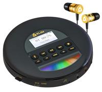 KLIM Nomad - Reproductor CD portatil con batería Interna de Larga duración - Nuevo - Auriculares KLIM Fusion - CD Player Mini Compacto - Radio FM Compatible con CD-R, CD-RW MP3 - Or