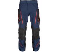 Klim Badlands Pro Rogue Gore-Tex Pantalones textiles de motocicleta, Azul/Rojo, Talla 30