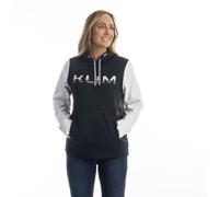 Klim Petrol Sudadera con capucha para mujer, negro-blanco, tamaño XL