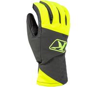 Klim PowerXross Guantes para motos de nieve, gris/amarillo, Talla S