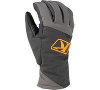 Klim PowerXross Guantes para motos de nieve, gris/naranja, Talla S