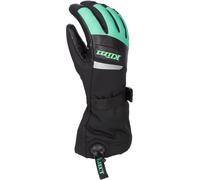 Klim Radiate Gauntlet Guantes para motos de nieve para mujer, negro-verde, tamaño L
