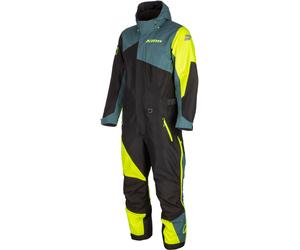 Klim Railslide Hi-Vis Traje de moto de nieve de una pieza, negro-verde-azul-amarillo, tamaño L para Hombres