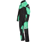 Klim Shredsa Damas One Piece Traje de moto de nieve, negro-verde, tamaño L para Mujer