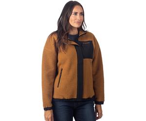 Klim Sira High Pile Chaqueta de forro polar para mujer, marrón, tamaño M