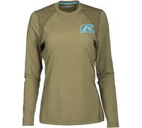 Klim Solstice -1.0 Camisa funcional de manga larga para damas, oliva, Talla XL