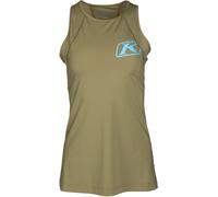 Klim Solstice -1.0 Camiseta sin mangas funcional para damas, oliva, Talla XL