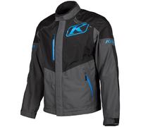 Klim Traverse Gore-Tex Chaqueta textil para motocicletas, negro-gris-azul, tamaño M para Hombres