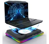 KLIM Turbofrost MAX - Base Refrigeradora Portátil RGB, con Potente Turbofan XL, para Portátil, 15.6-17, Nuevo Sistema para un Flujo de Aire Óptimo, Velocidad Ajustable, Pantalla LCD