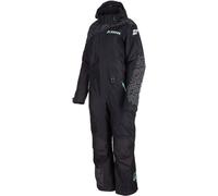 Klim Vailside Leo Traje de moto de nieve de una pieza para mujer, negro/gris/verde, Talla L