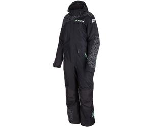 Klim Vailside Leo Traje de moto de nieve de una pieza para mujer, negro/gris/verde, Talla L