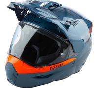 Klim X1 Alpha Carbon Yelmo de Enduro, azul-naranja, tamaño 2XL para Hombres