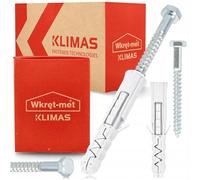 KLIMAS KKX - Tacos de expansión (10 x 70 mm, con tornillo hexagonal, juego de tacos para hormigón, ladrillo, piedra maciza, fijación resistente, 100 unidades (12 x 160)