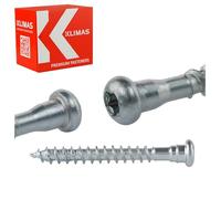KLIMAS Tornillo de herraje angular 5 x 50 mm - 250 unidades tornillos de conexión para madera con ETA