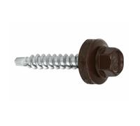 KLIMAS Tornillos de perforación 4,8 х 35 mm 250 unidades RAL: 8017 - Tornillos Roscachapas de chapa trapezoidal marrón chocolate - 03130935