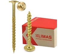 Klimas Tornillos para madera - tornillos de cabeza -Tornillos multiusos - cabeza de plato torx- para construcción de tejado - Pornillos autorroscantes - Screw - 8x240 mm 50 uds. WKCP