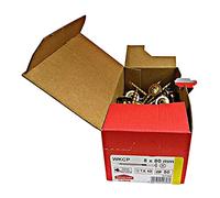 Klimas Tornillos para madera - tornillos de cabeza -Tornillos multiusos - cabeza de plato torx- para construcción de tejado - Pornillos autorroscantes - Screw - 8x80 mm 50 uds. WKCP