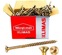 KLIMAS TX40 - Tornillo para madera con cabeza avellanada (8 x 160 mm, 50 unidades)