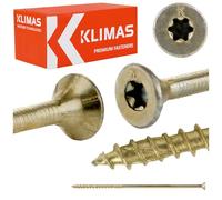 KLIMAS TX40 - Tornillo para madera con cabeza avellanada (8 x 240 mm, 50 unidades)
