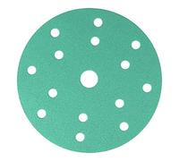 Klingpsor 353162 FP 77 K T-ACT - Discos adhesivos con base de película para pintura, barniz, espátula, imprimación, relleno, gel-coats, materiales compuestos, forma de agujero GLS3, diámetro de 120 mm