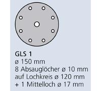 Klingspor 147096 Discos con Soporte de Papel con Sujecin cierre de gancho y bucle, PS 33 BK, 320 Grano, 150 mm Dimetro, GL S1 Forma de Perforacin