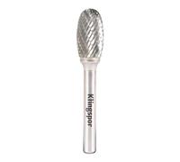 Klingspor 295916 Fresas de Metal Duro, HF 100 E, Dentado 6, 6 mm Diámetro del Vástago, 9.6 x 16 x 60 mm