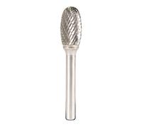 Klingspor 295925 Fresas de Metal Duro, HF 100 E, Dentado 6, 6 mm Diámetro del Vástago, 12.7 x 22 x 67 mm