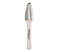 Klingspor 295978 Fresas de Metal Duro, HF 100 F, 6 Dentado, 6 mm Diámetro del Vástago, 8 mm x 20 mm x 65 mm