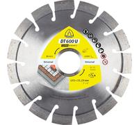 Klingspor 322631 Discos de Corte Diamantados para Amoladoras Angulares, DT 600 U, 125 x 22.23 mm, 12200 RPM