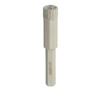 Klingspor 325384 Broca Diamantada para el Trabajo en Seco, DB 600 F, 12 mm Diámetro, 1/4" Bit, Hexagonal, 3000 RPM, 40 mm Largo útil, 1/10 mm Segmentos