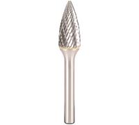 Klingspor 334165 Fresas de Metal Duro, HF 100 G, 10 Dentado, 6 mm Diámetro del Vástago, 12.7 mm x 25 mm x 70 mm
