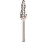 Klingspor 334174 Fresas de Metal Duro, HF 100 L, 11 Dentado, 6 mm Diámetro del Vástago, 12.7 mm x 32 mm x 77 mm