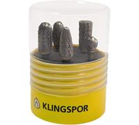 Klingspor 336927 Fresas de Metal Duro, HF 100 Set, 6 Dentado, 6 mm Diámetro del Vástago, 70 mm x 70 mm x 100 mm