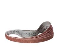 Klingspor Juego de 10 bandas de lija de 25 x 762 mm, 2 bandas de cada grano 40/60/80/120/180 para lijadora de banda, lijadora, afiladora, removedor de óxido