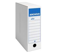 Klink Caja Archivo Plegable Tamaño Folio A4, Cartón Blanco, 2 Posiciones, Montaje Fácil, 36x25x10 cm, Archivador de Documentos Oficinas y Hogar (Pack 35 Uds.)