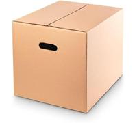 Klink Cajas de Cartón para Mudanza con Asas - Almacenaje Resistente y Extrafuerte 60x40x40 cm - Envíos y Embalaje Apilables (Pack de 10)