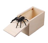 Klinkamz 1 Unids Broma De Madera Araña Asustar Caja Caja Broma Realista Sorpresa Divertida Juguete Gag