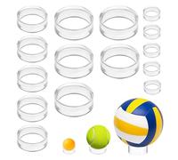 KLINNA 15 soportes de bola de acrílico redondo para pelotas de golf, tenis, canicas, juego de caballete de exposición, soporte estable de béisbol (1,6 cm, 3,2 cm, 4,5 cm)