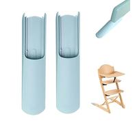 KLINNA 2 Protectores Antivuelco para Stokke Tripp Trapp | Extensores de Patas como Accesorio para Silla Alta | Set de Deslizadores Extendidos y Fundas Protectoras de Patas (Azul)