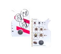 KLINNA 2 tarjetas para garrapatas con lupa y tarjeta de báscula de garrapatas, eficaz trampa para garrapatas para personas, perros, gatos para una limpieza rápida, tarjeta profesional para garrapatas