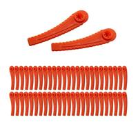 KLINNA 50 cuchillas de plástico de repuesto, recortadoras de césped robustas para cuchillos de plástico, recortadora de césped a batería, piezas de repuesto compatibles con Einhell